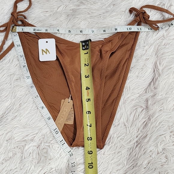 SKIMS SWIM DIPPED TIE BOTTOMS/ NWT/ALMOND/S, M - Picture 16 of 17
